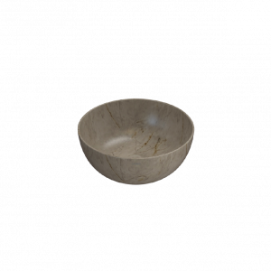 Vessel sink | T_EDGE | 370x370x160 mm | Hnědá gilošovaná mattte