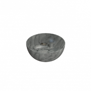 Vessel sink | T_EDGE | 370x370x160 | Gray guilloche mattte