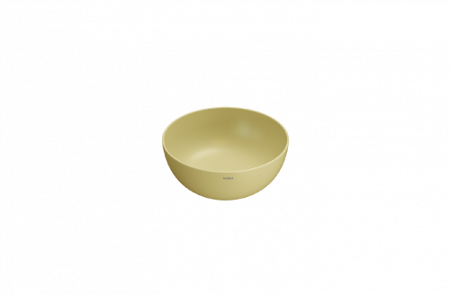 Vessel sink | T_EDGE | 370x370x160 mm | Mustard yellow mattte