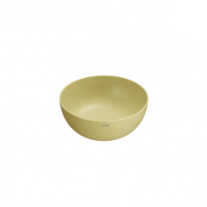 Vessel sink | T_EDGE | 370x370x160 mm | Mustard yellow mattte