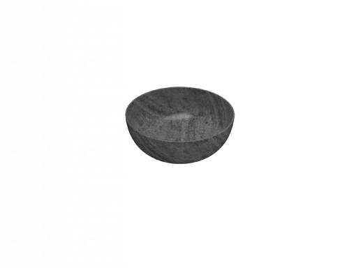 Vessel sink | T_EDGE | 420 x 420 x 160 | Striped gray mattte