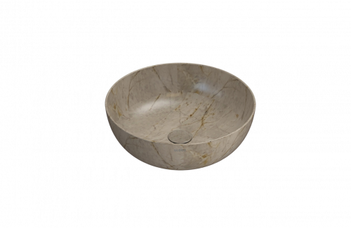 Vessel sink | T_EDGE | 450x450x160 mm | Hnědá gilošovaná mattte