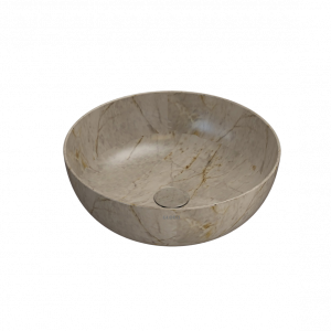 Vessel sink | T_EDGE | 450x450x160 mm | Hnědá gilošovaná mattte