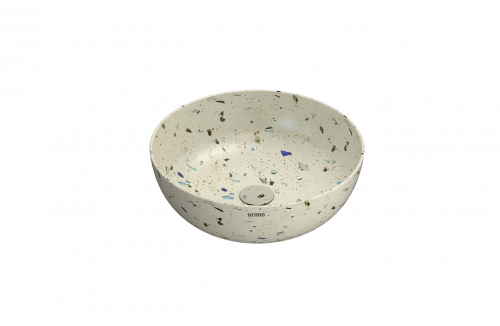 Vessel sink | T_EDGE | 450x450x160 mm | Béžová drť mattte