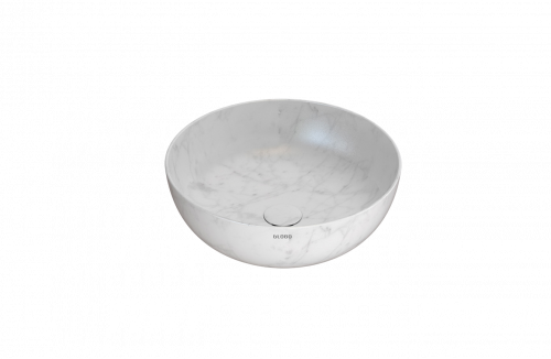 Vessel sink | T_EDGE | 450x450x160 mm | Carrarský mramor mattte