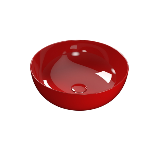 Vessel sink | T_EDGE | 450x450x160 | Pompeian Red gloss