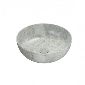 Vessel sink | T_EDGE | 450x450x160 mm | Pruhovaná béžová mattte