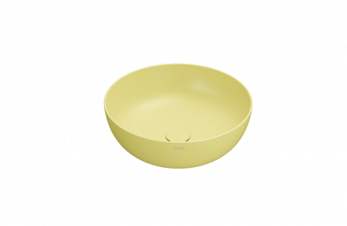 Vessel sink | T_EDGE | 450x450x160 mm | Mustard yellow mattte