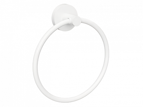 Towel holder White circular