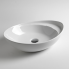 Sinks BEVERLY 560 x 370 x 170 mm | vessel sinks | curved | White gloss