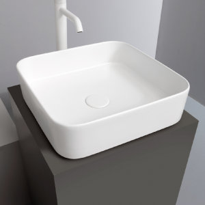 Sinks BLADE | 400 x 400 x 115 mm | vessel sinks | rectangular | White gloss