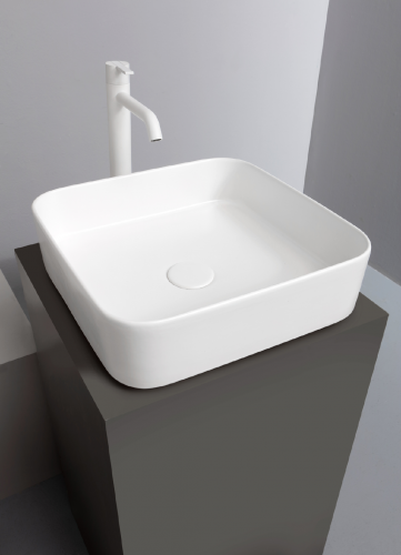 Sinks BLADE | 400 x 400 x 115 mm | vessel sinks | rectangular | White gloss