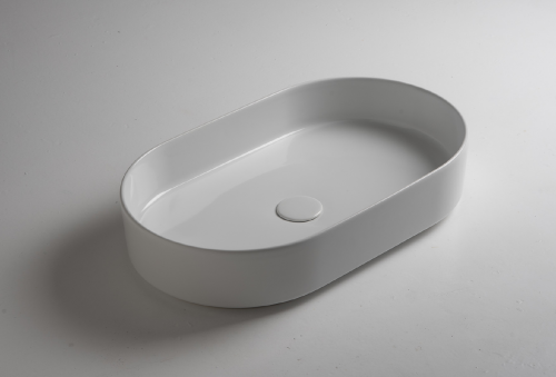 Sinks BLADE OVAL 600 x 360 x 120 mm | vessel sinks | oval | White mattte