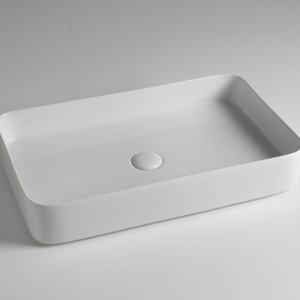 Sinks BLADE | 650 x 400 x 115 mm | vessel sinks | rectangular | White gloss