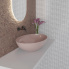 Countertop basin BOAT 50 | 500 x 350 x 130 | pink gloss