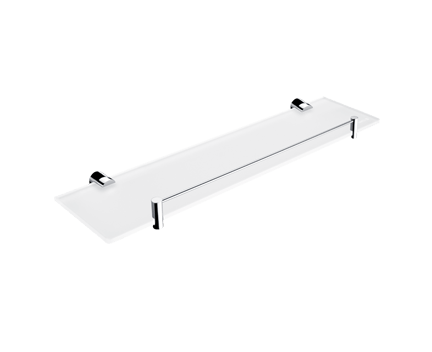 Shelf NAVA with railing 50cm | chrome