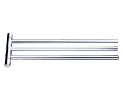 Towel holder NAVA triple, swiveling | chrome