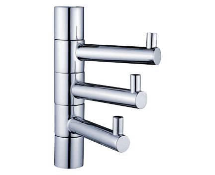 Towel holder NAVA triple with hangers, swiveling | chrome