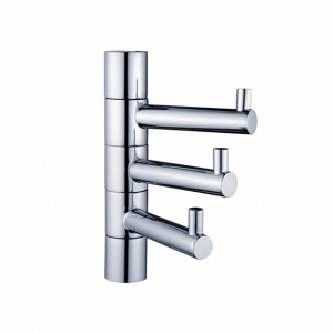 Towel holder NAVA triple with hangers, swiveling | chrome