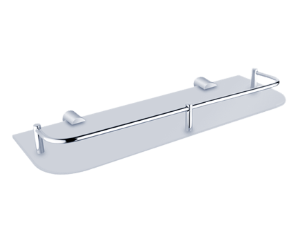 Shelf NAVA with railing 40cm | chrome