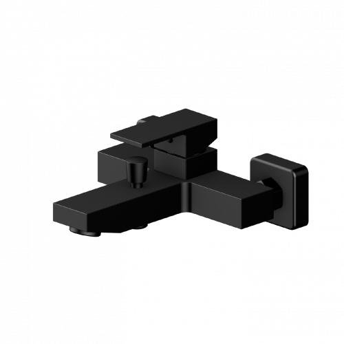 Shower and bath faucet CUBE lever mixer | black mattte