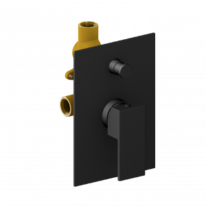 Concealed module CUBE | lever, two-way | black mattte