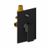 Concealed module CUBE | lever, two-way | black mattte