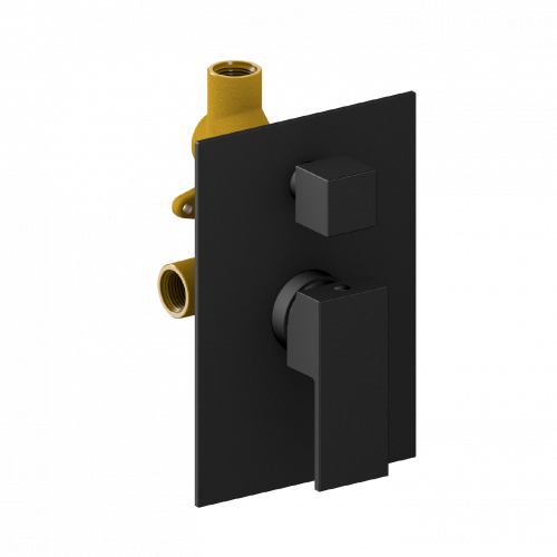 Concealed module CUBE lever, two-way | black mattte