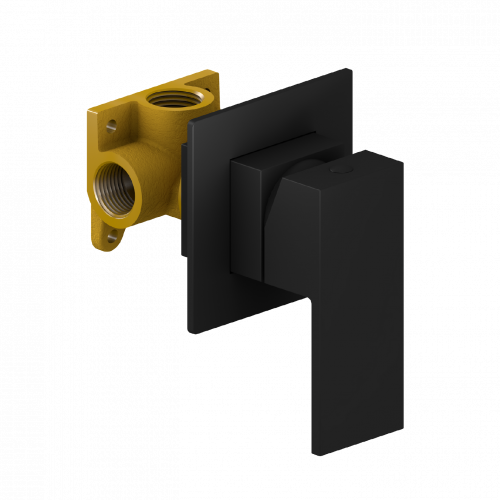 Concealed module CUBE one-way lever mixer | black mattte