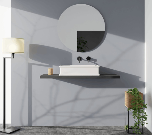 Countertop basin CHARME | 620 x 390 x 120 | White agate