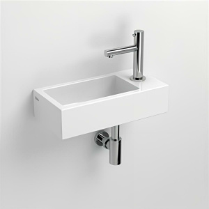 Washbasin Flush 360 x 180 x 90 | hanging or board | with battery hole on right | white matte