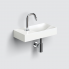 Vessel or wall-mounted sink VALE 380 x 190 x 70 | with tap hole left | white