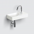 Vessel or wall-mounted sink VALE 380 x 190 x 70 | with tap hole right | white