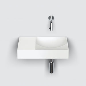 Vessel or wall-mounted sink VALE 380 x 190 x 70 | white