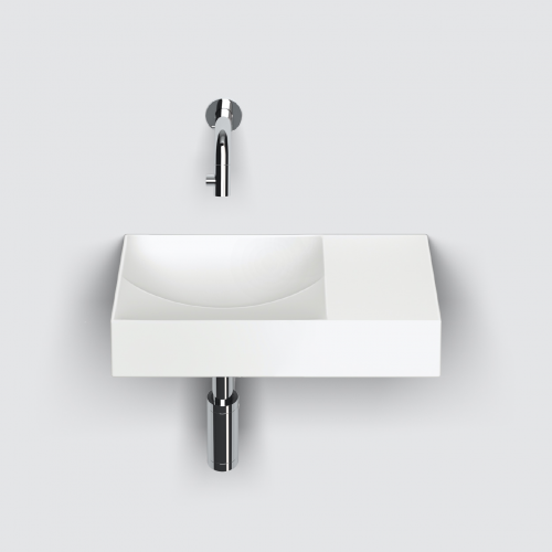 Vessel or wall-mounted sink VALE 380 x 190 x 70 | white