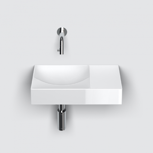 Vessel or wall-mounted sink VALE 380 x 190 x 70 | white