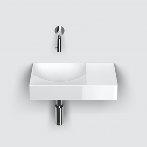 Vessel or wall-mounted sink VALE 380 x 190 x 70 | white