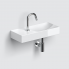 Vessel or wall-mounted sink VALE 450 x 190 x 70 | with tap hole left | white