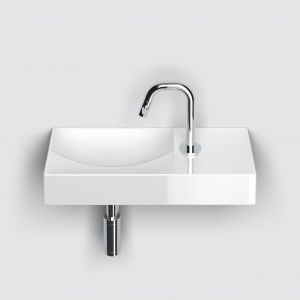 Vessel or wall-mounted sink VALE 450 x 190 x 70 | with tap hole right | white