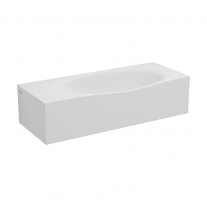 Vessel or wall-mounted sink HAMMOCK 650 x 254 x 160 | white mat