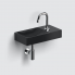 Vessel or wall-mounted sink VALE 380 x 190 x 70 | with tap hole right | black