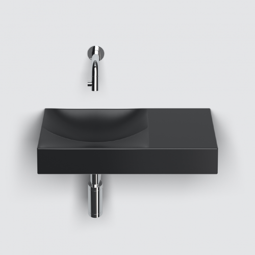 Vessel or wall-mounted sink VALE 450 x 190 x 70 | black