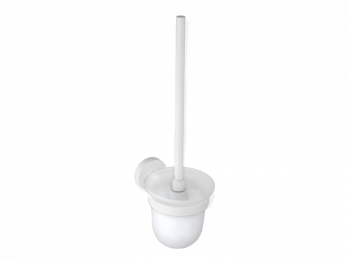 Toilet brush White glass