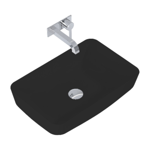 Countertop sink DAPHNE | 500 × 390 × 135 | black matte