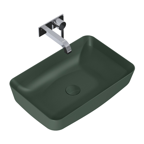 Countertop sink DAPHNE | 500 × 390 × 135 | matte emerald