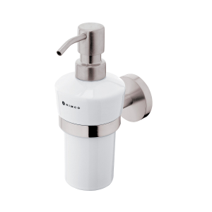 Unix soap dispenser with ceramic container | stainless steel