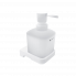 Soap dispenser with a cup of Maya collection - frosted glass | white matte