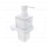 Soap dispenser with a cup of Maya collection - frosted glass | white matte