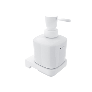 Soap dispenser with ceramic bowl Maya | white matte