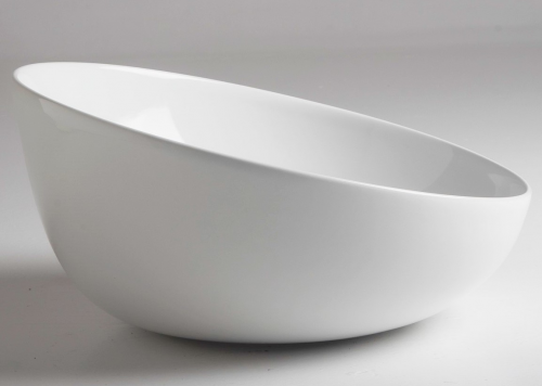 DOME OBLIQUO washbasin 450 x 450 x 240 mm on the board round | Plum mattte